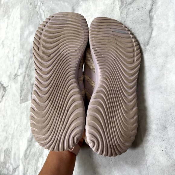 Adidas Kaptir X Womens Sz 9.5 Purple Solar Orange Creme Cloudfoam Shoes Sneakers - Picture 8 of 9